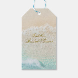 ヒトデと貝殻のトロピカルビーチ ブライダルシャワー ギフトタグ