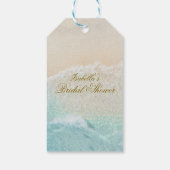 ヒトデと貝殻のトロピカルビーチ ブライダルシャワー ギフトタグ (裏面)