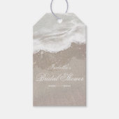 ヒトデと貝殻のトロピカルビーチ ブライダルシャワー ギフトタグ (正面)
