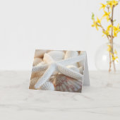 ヒトデと貝類のノテカード カード (黄色い花)