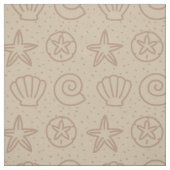 ヒトデと貝類の生地 ファブリック (見本)