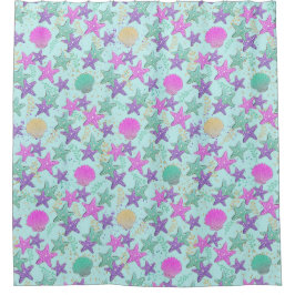 ヒトデと貝 シャワーカーテン