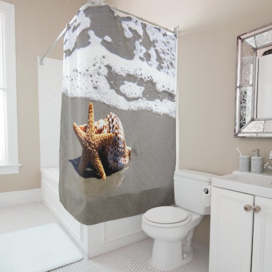 ヒトデと貝 シャワーカーテン (インサイチュ)