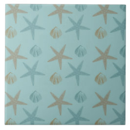 ヒトデと貝 タイル