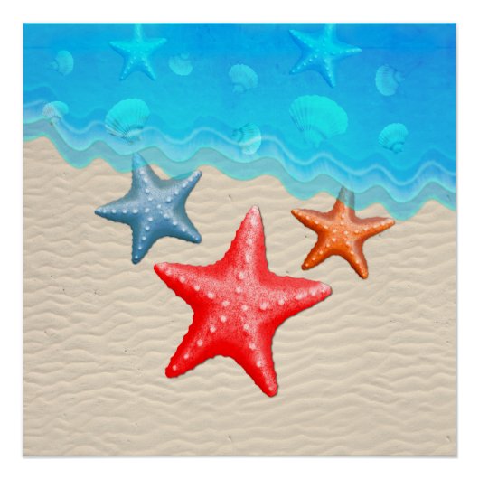 ヒトデと貝 ポスター (正面)