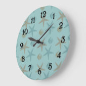 ヒトデと貝 ラージ壁時計 (傾斜)