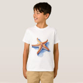 ヒトデと青いシルエット Tシャツ (正面フル)