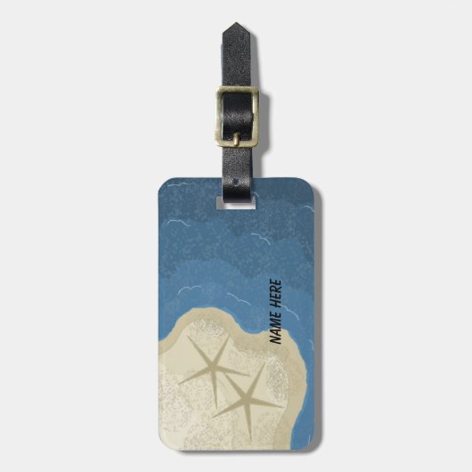 ヒトデと青海 ラゲッジタグ (正面縦)