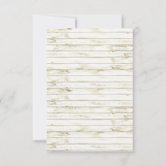 ヒトデによって水漆喰を塗られる木製のビーチ結婚式RSVPのミント 出欠カード (裏面)