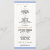 ヒトデのカップルとのビーチ結婚式プログラム プログラム (裏面)