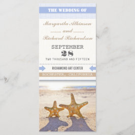 ヒトデのカップルとのビーチ結婚式プログラム プログラム