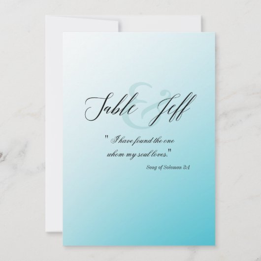 ヒトデのカップルのフェイクな子牛皮紙の上敷の結婚式 招待状 (裏面)