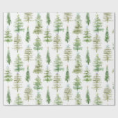 ヒトデのクリスマスを伴う海岸林松 ラッピングペーパー (フラット)