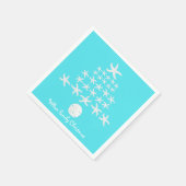 ヒトデのクリスマスツリーパーソナライズされたナプキン スタンダードカクテルナプキン (角)