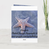 ヒトデのサンキューカード サンキューカード (裏面)