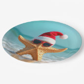 ヒトデのサンタクロース帽子 ペーパープレート (アングル)