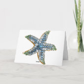 ヒトデのジュエリーは(編集可能)空白のなノート感謝していしています サンキューカード (裏面)