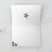 ヒトデのジュエリーは(編集可能)空白のなノート感謝していしています サンキューカード (内部)