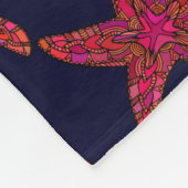 ヒトデのスタイルパターン フリースブランケット (角)