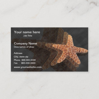 ヒトデのテンプレートの名刺 名刺