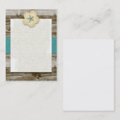 ヒトデのハイビスカスのヴィンテージの木製の名刺 名刺 (正面/裏面)