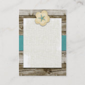 ヒトデのハイビスカスのヴィンテージの木製の名刺 名刺 (正面)