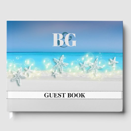 ヒトデのパラダイスブルーの海のトロピカルレジスタ ゲストブック (正面)