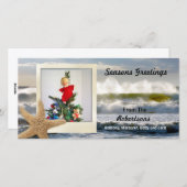 ヒトデのビーチのクリスマス2 シーズンカード (正面/裏面)