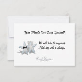 ヒトデのビーチのサンキューカード サンキューカード (裏面)