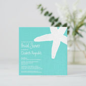 ヒトデのビーチのブライダルシャワー招待状 招待状 (スタンド正面)