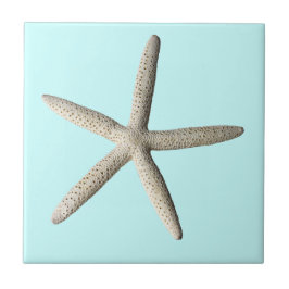 ヒトデのビーチの写真の芸術 タイル