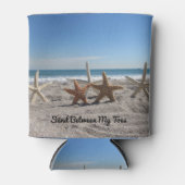 ヒトデのビーチパーソナライズされた- 缶クーラー (正面)