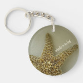 ヒトデのビーチーに願いを立てる キーホルダー (正面)