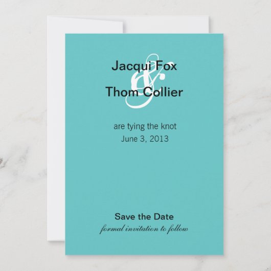 ヒトデのビーチ結婚式の写真の保存日付 セーブザデート (裏面)