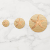 ヒトデのビーチ結婚式パーティー表紙吹雪 コンフェッティ (裏面)