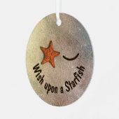 ヒトデのビーチ メタルオーナメント (正面左)