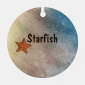 ヒトデのビーチ メタルオーナメント (裏面)