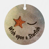 ヒトデのビーチ メタルオーナメント (正面)