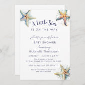 ヒトデのベイビーシャワー招待状 招待状 (正面/裏面)
