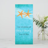 ヒトデのペア&ベールビーチ結婚式プログラム プログラム (スタンド正面)