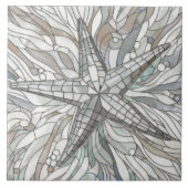 ヒトデのモザイクアート – 真珠の母 タイル (正面)