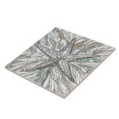 ヒトデのモザイクアート – 真珠の母 タイル (側面)