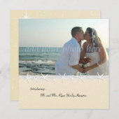 ヒトデの写真の結婚披露宴の招待状だけ 招待状 (正面/裏面)