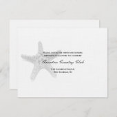 ヒトデの受付カード - ブラック エンクロージャーカード (正面/裏面)