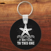 ヒトデの大事感動的だ キーホルダー (正面)