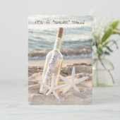 ヒトデの日付とメッセージをボトルに保存 案内状 (スタンド正面)