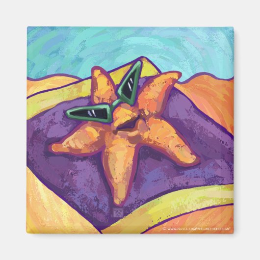 ヒトデの日光浴 マグネット (正面)