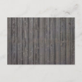 ヒトデの木製背景ビーチウェディングレセプション エンクロージャーカード (裏面)