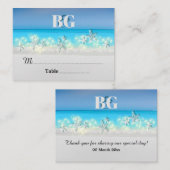 ヒトデの楽園の青海原の熱帯テーブル プレイスカード (正面/裏面)