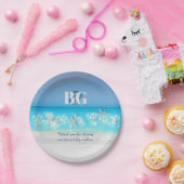 ヒトデの楽園の青海原の熱帯ビーチ ペーパープレート (パーティー)